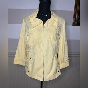 Chico's Full Zip Roll Tab Sleeve
Lightweight Jacket Size 1 US M 10